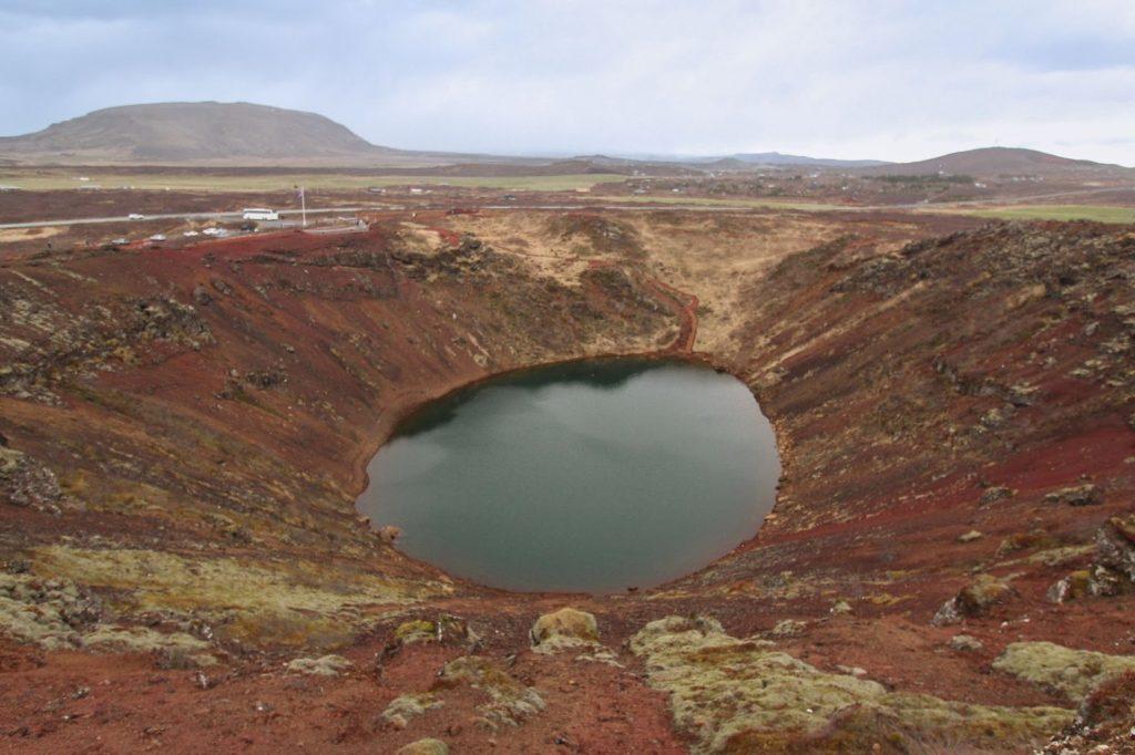 Cratère de volcan Kerid en Islande
