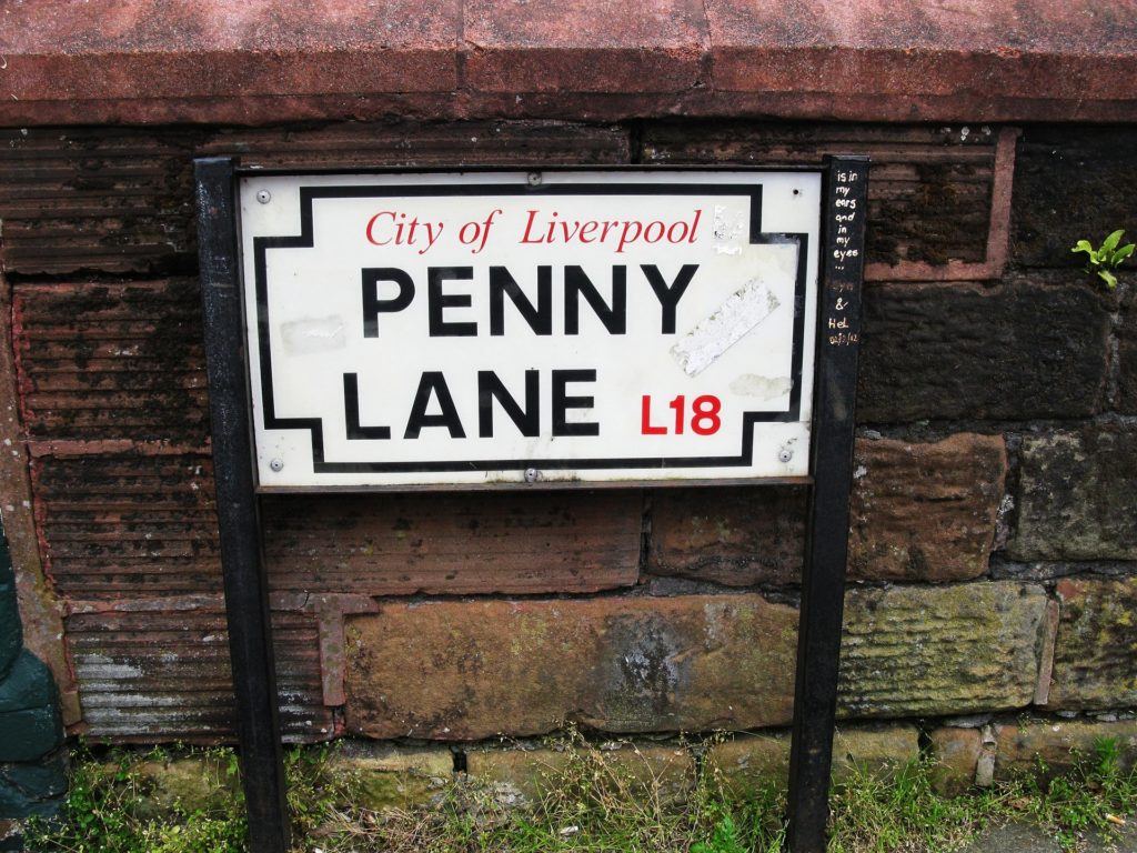 Penny Lane à Liverpool