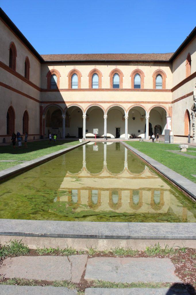 Château des Sforza à Milan, vue intérieure