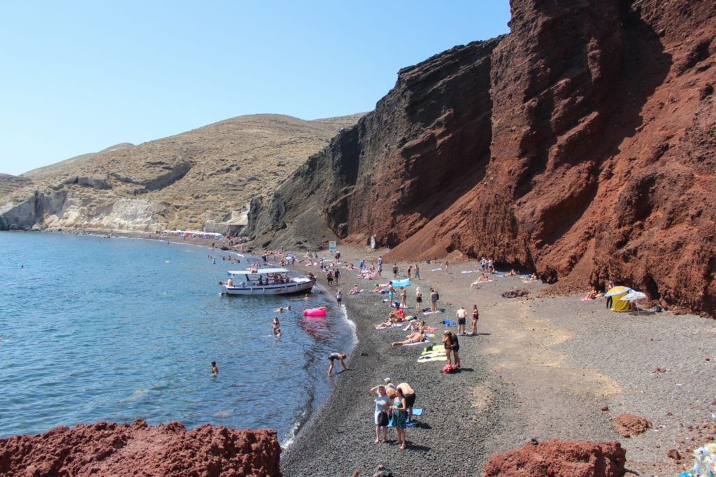 Red Beach, plage de Santorin