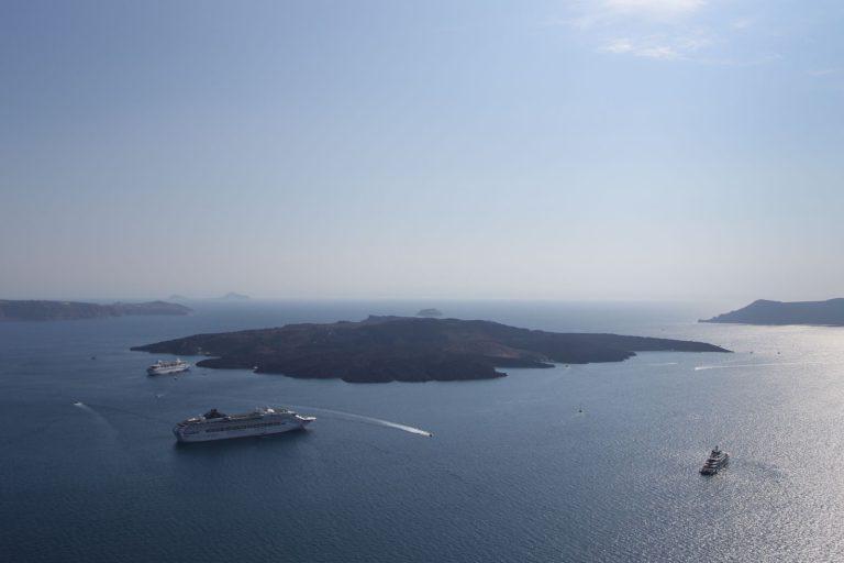 Volcan de Santorin en Grèce