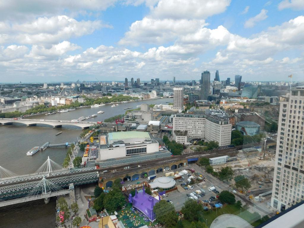 Vue depuis la London Eye à Londres