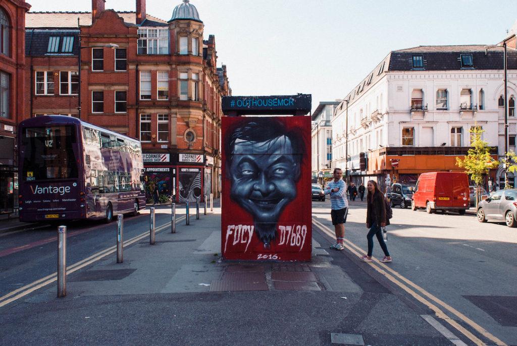 Street art dans le Northern Quarter à Manchester