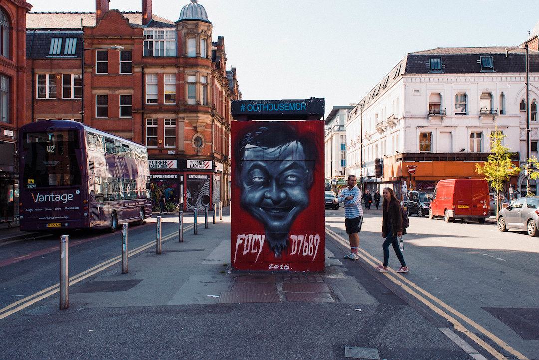 Street art dans le Northern Quarter à Manchester