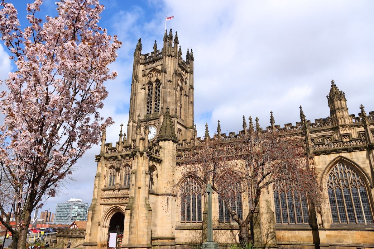 Vue extérieure de la cathédrale de Manchester