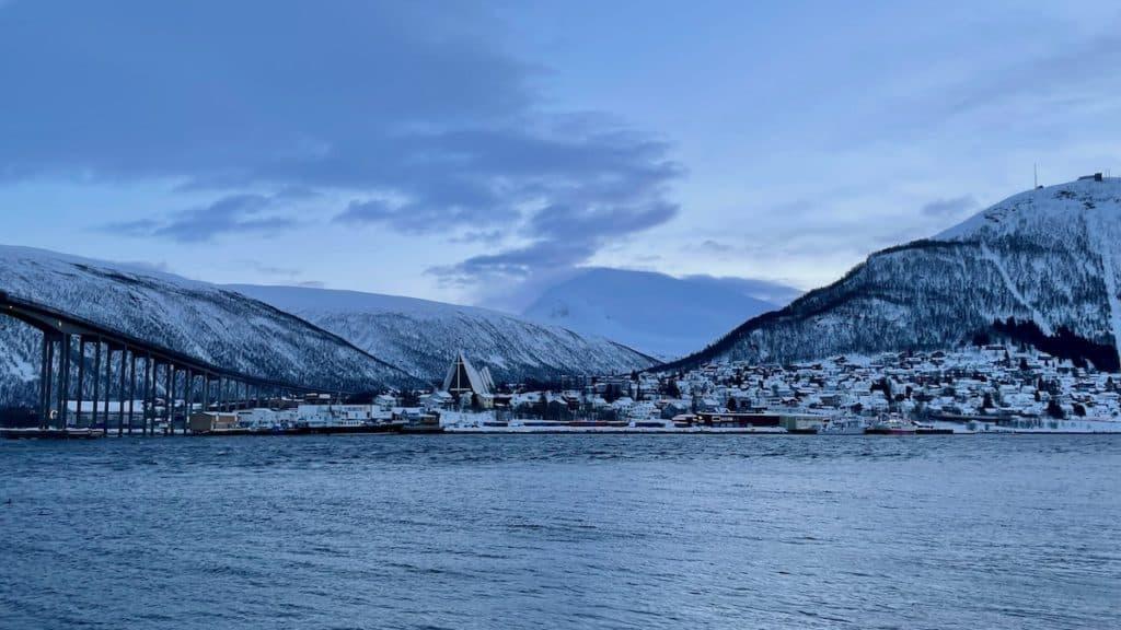 Vue sur la ville de Tromsø en Norvège
