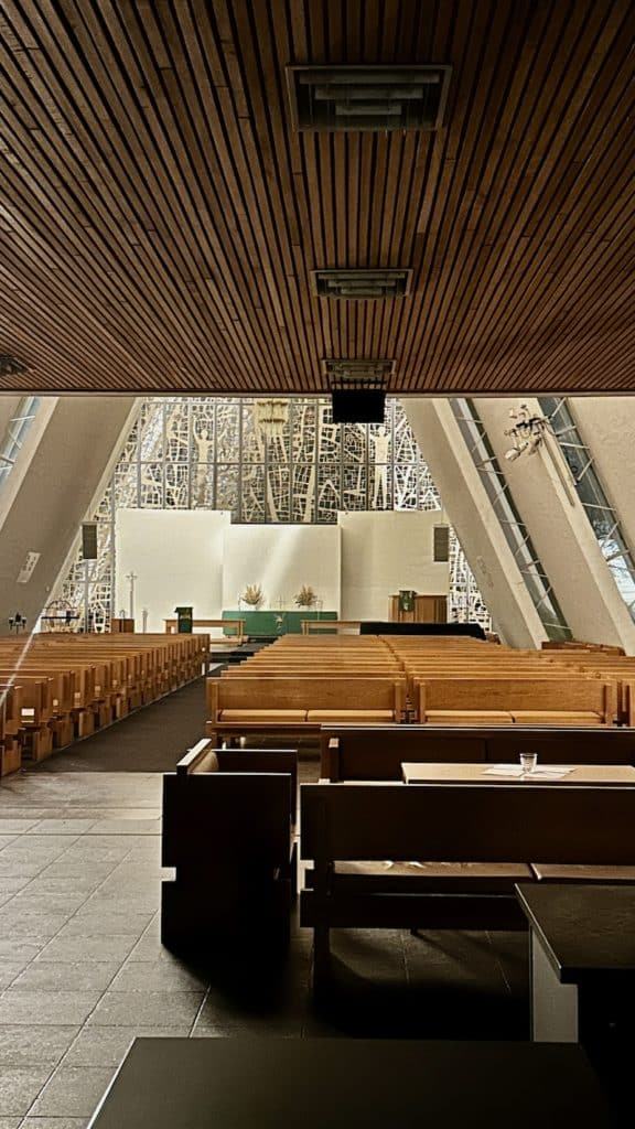 cathédrale Arctique de Tromso vue de l'intérieur