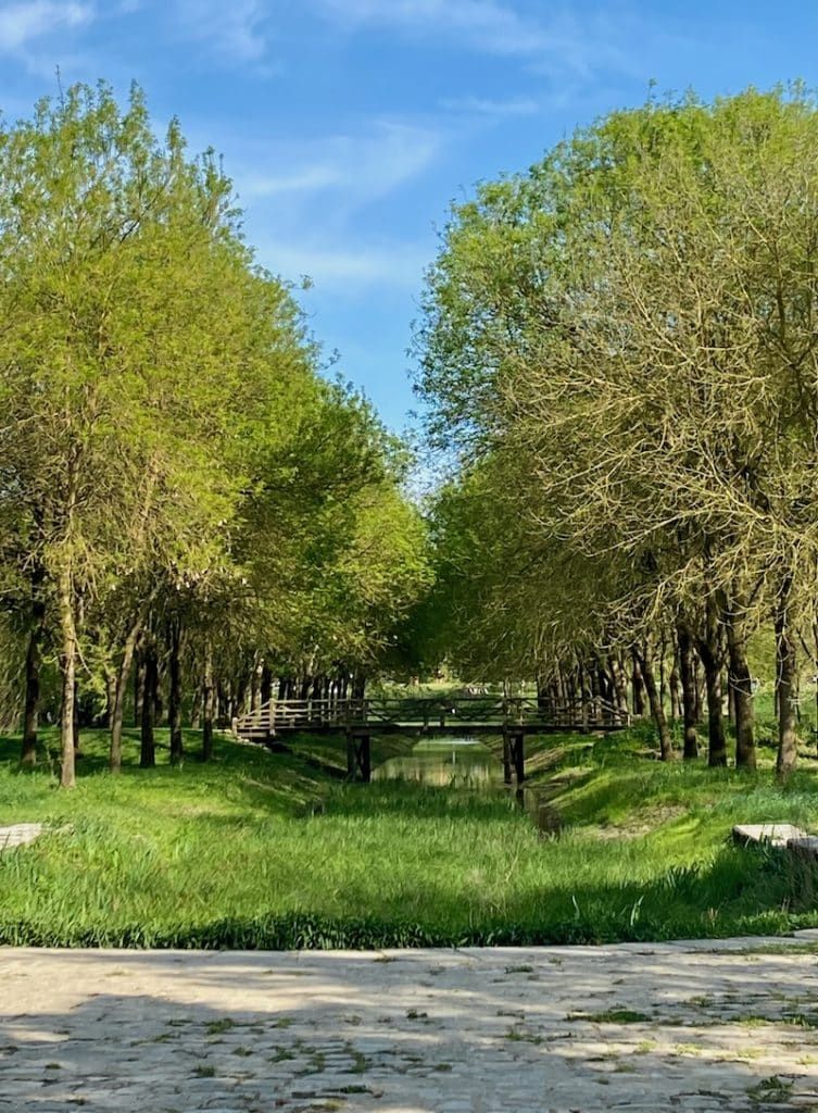 Pont dans le parc Balzac à Angers
