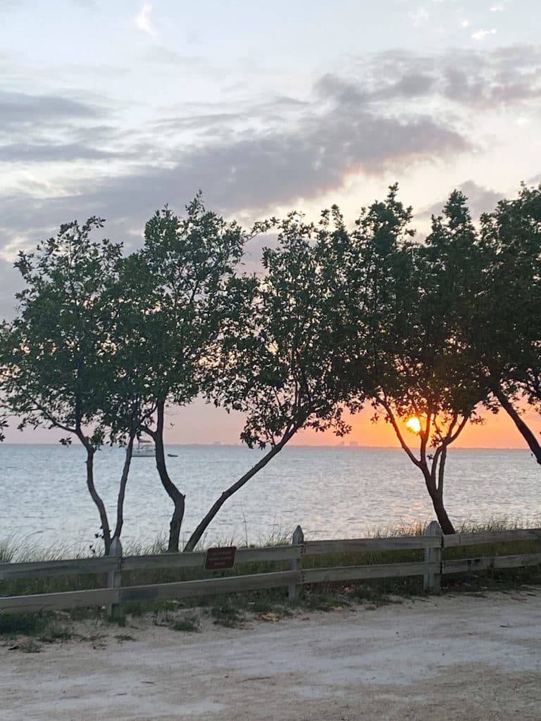 Coucher de soleil à Key Biscayne, Miami