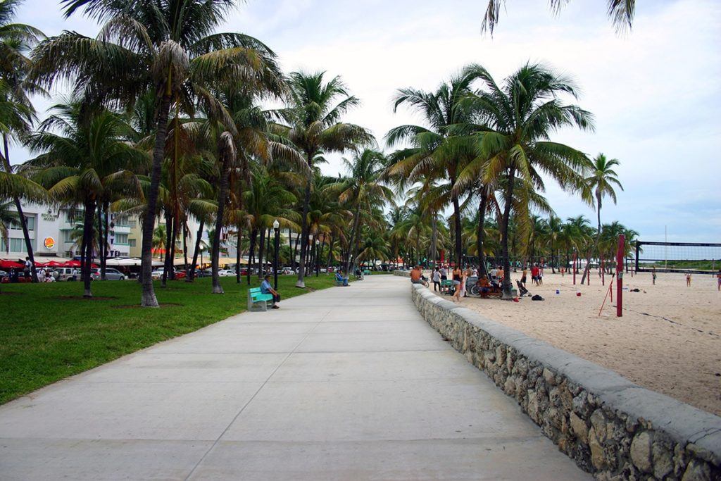 Promenade Lummus Park à Miami Beach Ocean Drive