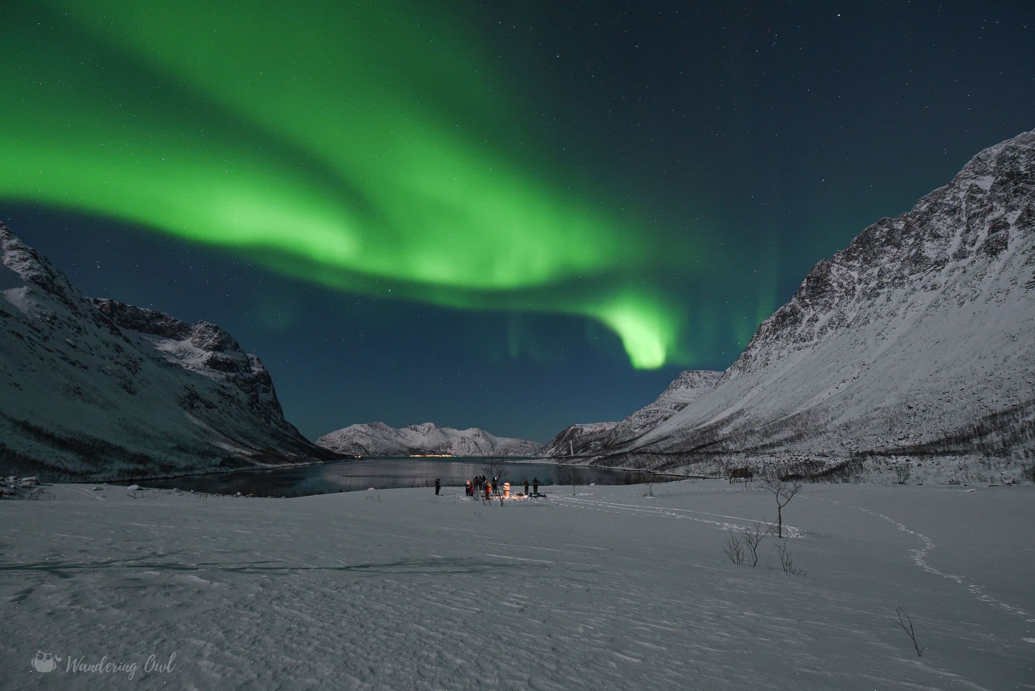Aurores boréales à Tromso en Norvège