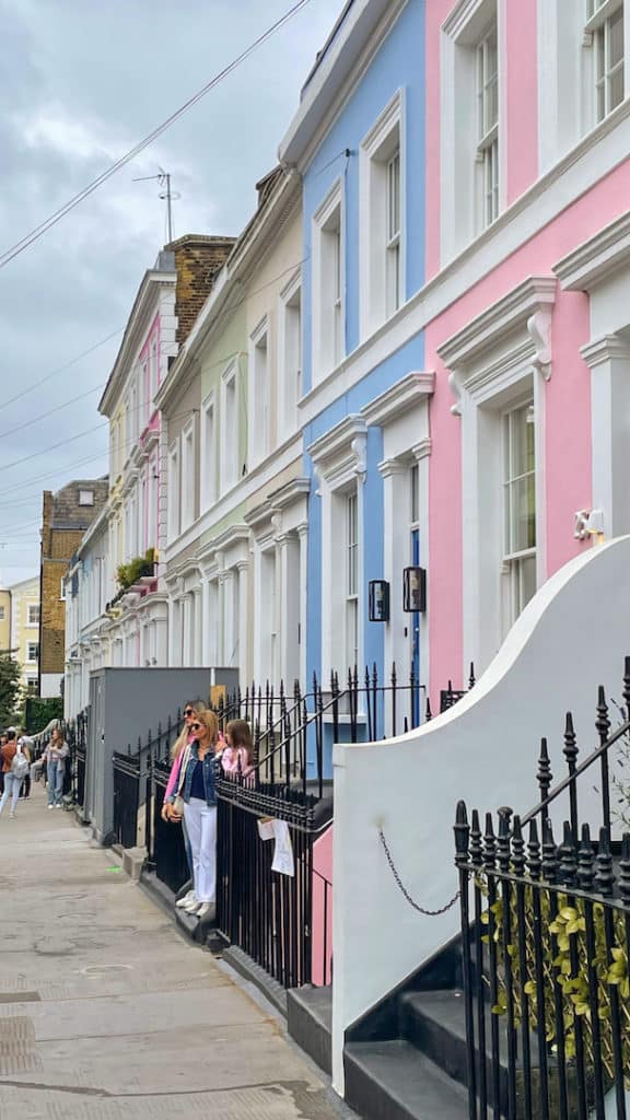 Maisons colorées à Notting Hill à Londres