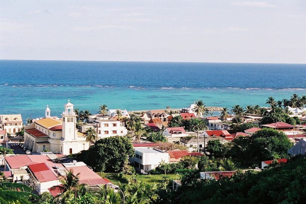 Vue sur la plage depuis Capesterre Marie Galante