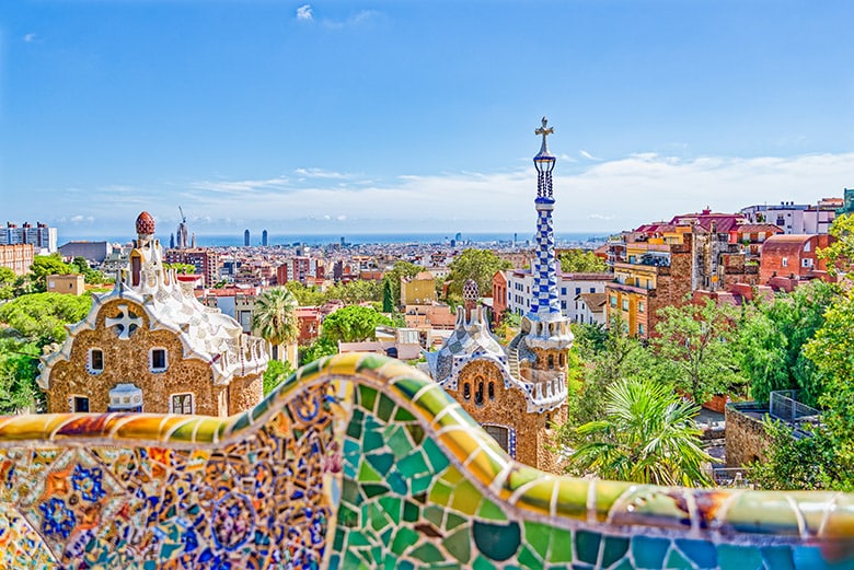 Vue sur Barcelone depuis le Parc Guell