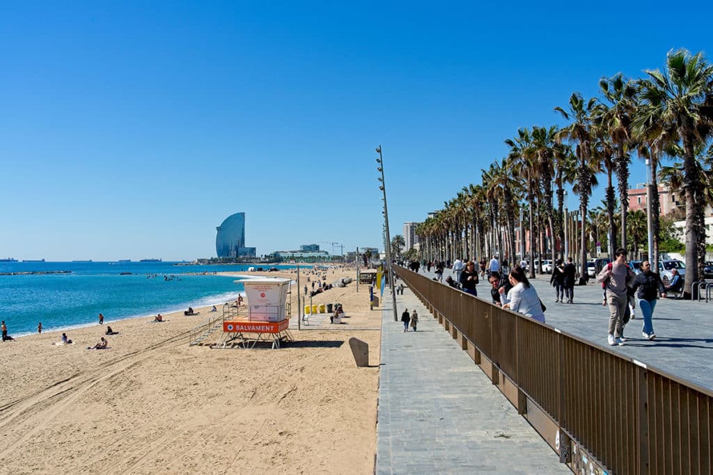 Plage de la Barceloneta à Barcelone