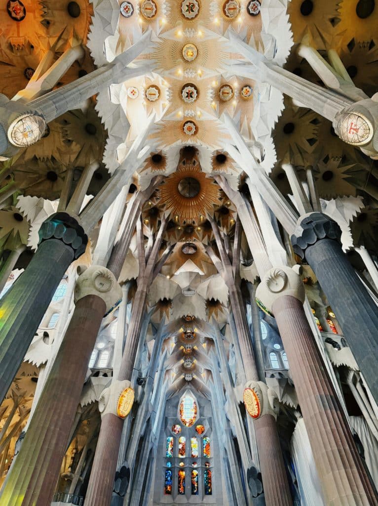Plafond en fleur de la Sagrada Familia