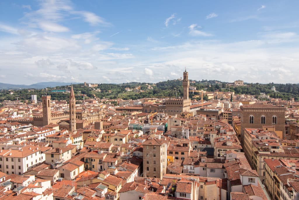 Vue des toits de Florence depuis la tour Campanile