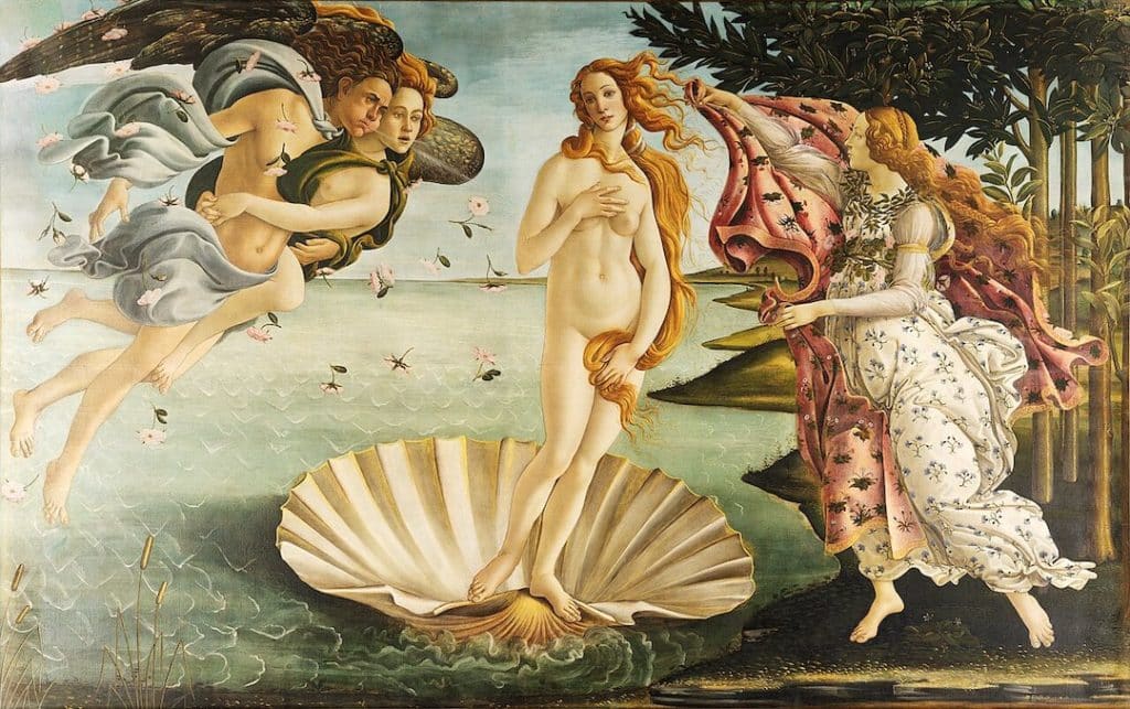 Naissance de Vénus de Botticelli à la Galerie des Offices