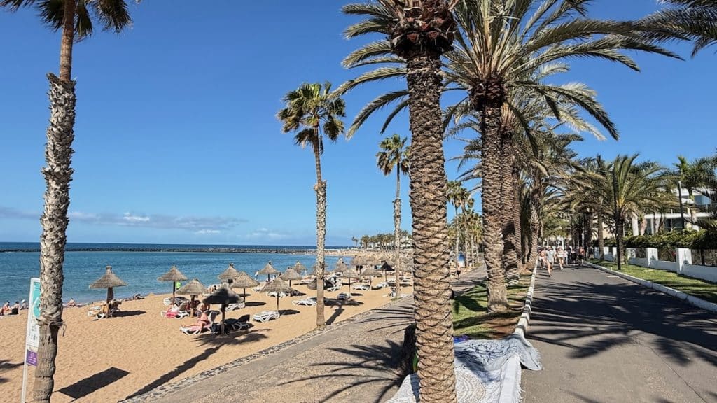 Promenade le long de la playa de las Americas à Tenerife