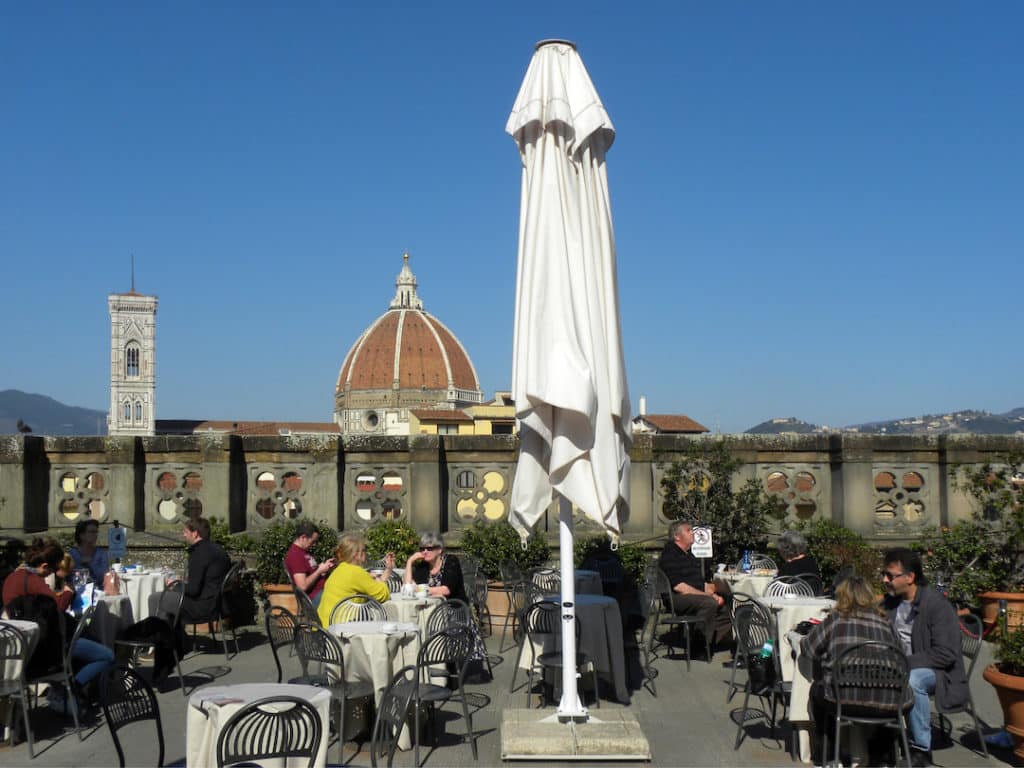 Terrasse extérieur à la Galerie des Offices