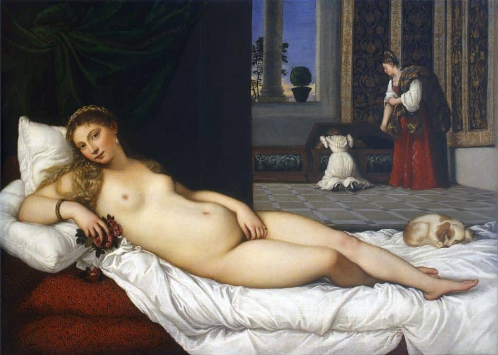 Tableau "Venus d'Urbin" de Titien exposé à la Galerie des Offices à Florence