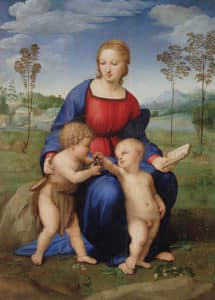 Tableau "la Vierge au Chardonneret" exposé à la Galerie des Offices à Florence
