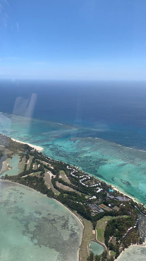 Vu sur les lagons de l'île maurice