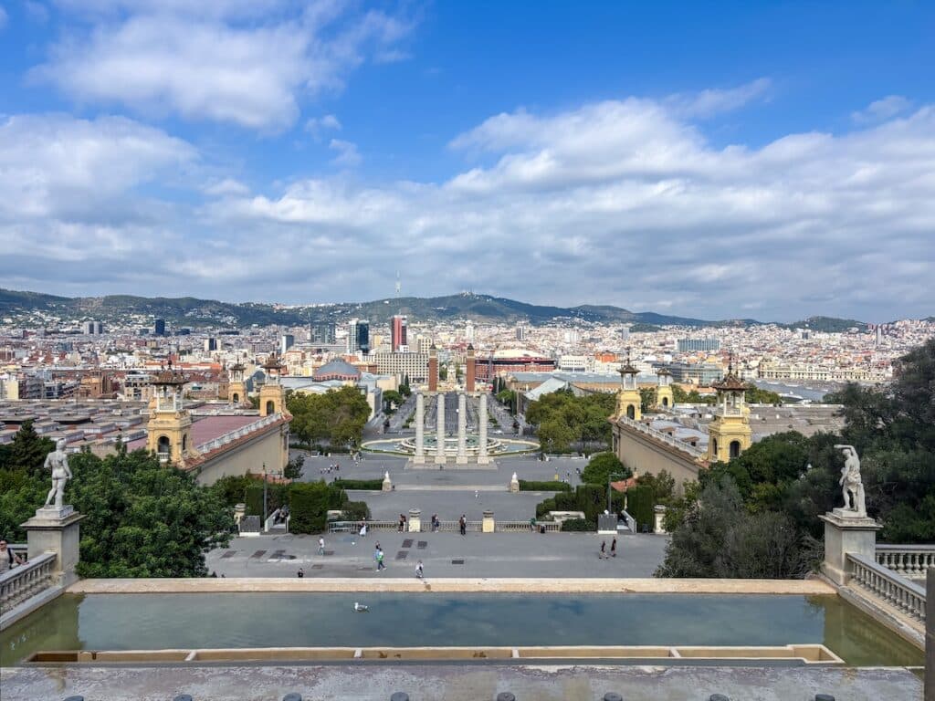 Vue depuis le Montjuïc à Barcelone