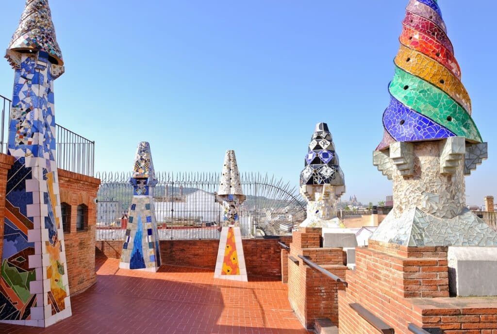 Terrasse du Palau Guell à Barcelone