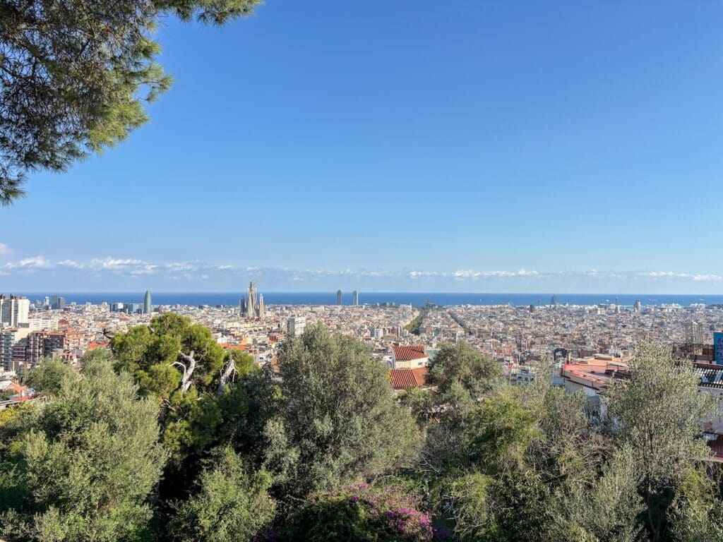 Vue sur Barcelone depuis le Parc Guell