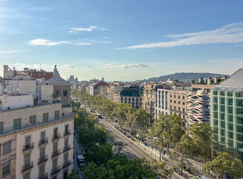 Vue depuis le toit terrasse de la Casa Mila